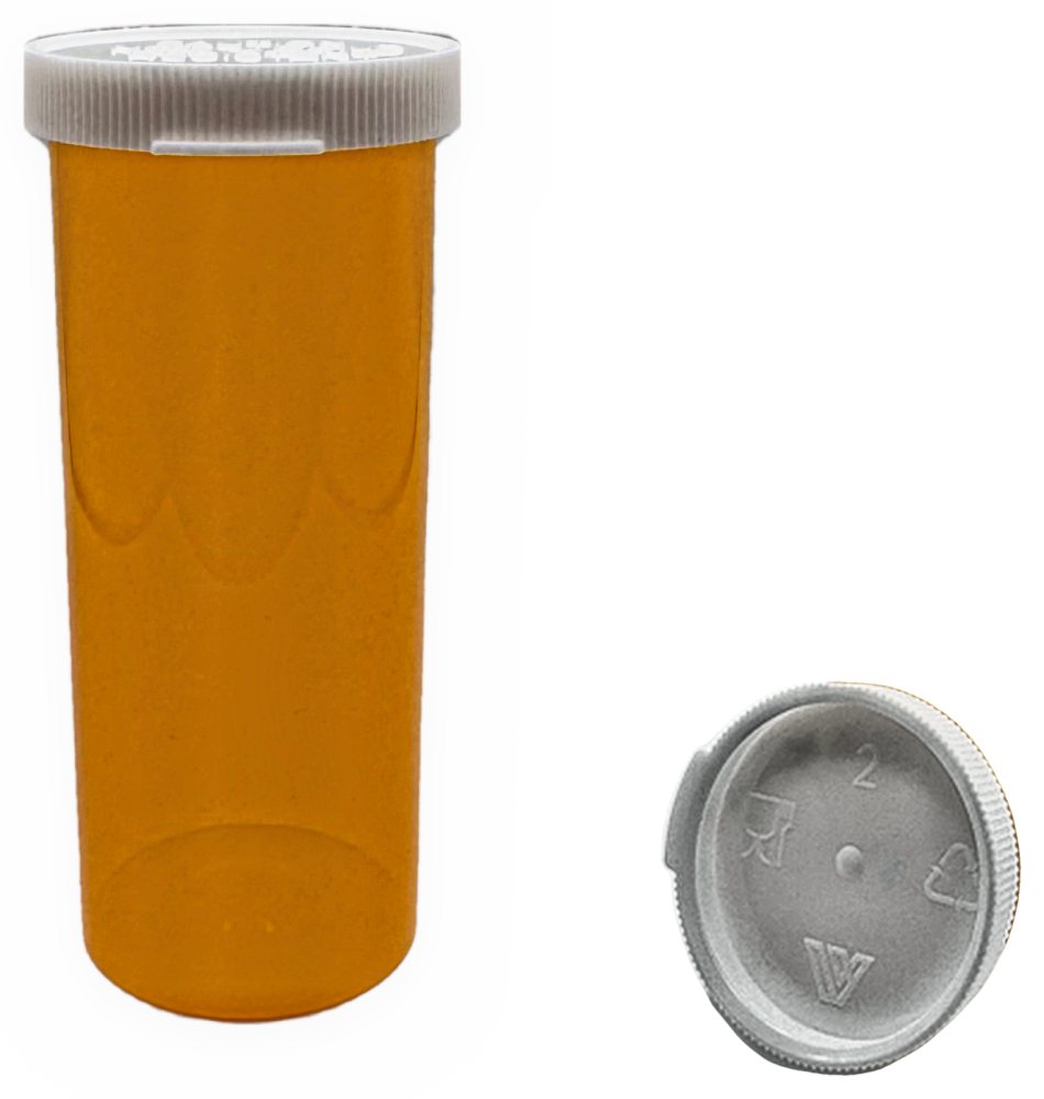 Plastic Pill Bottles with Easy Open Snap Caps
